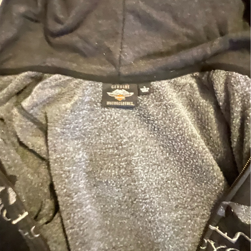 Harley-Davidson Black and Gray Willie G Skull Zip-Up Hoodie - Picture 3 of 15